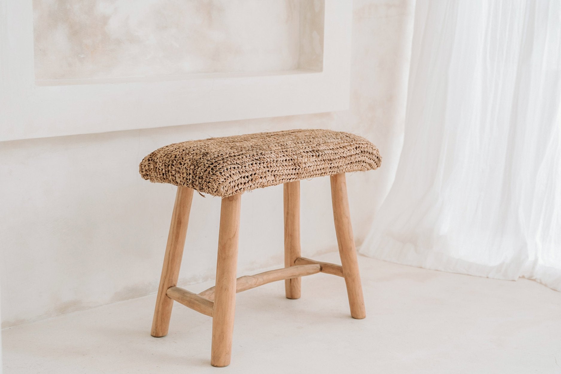 The Raffia Bench - Natural