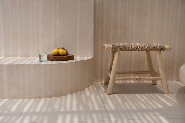 The Porto Seagrass Stool - Natural - M