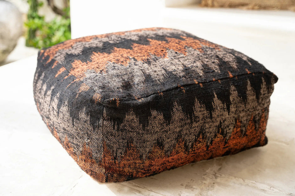 The Oh My Gee Pouffe - Black Orange