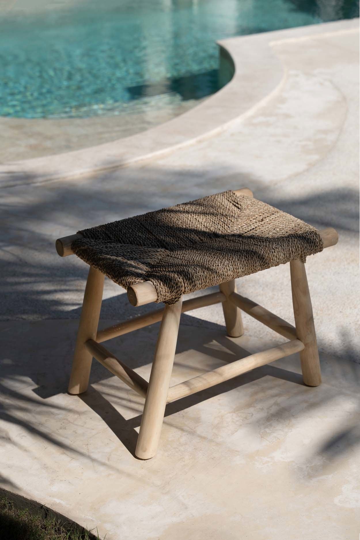 The Porto Seagrass Stool - Natural - M