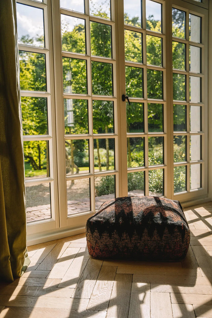 The Oh My Gee Pouffe - Black Orange