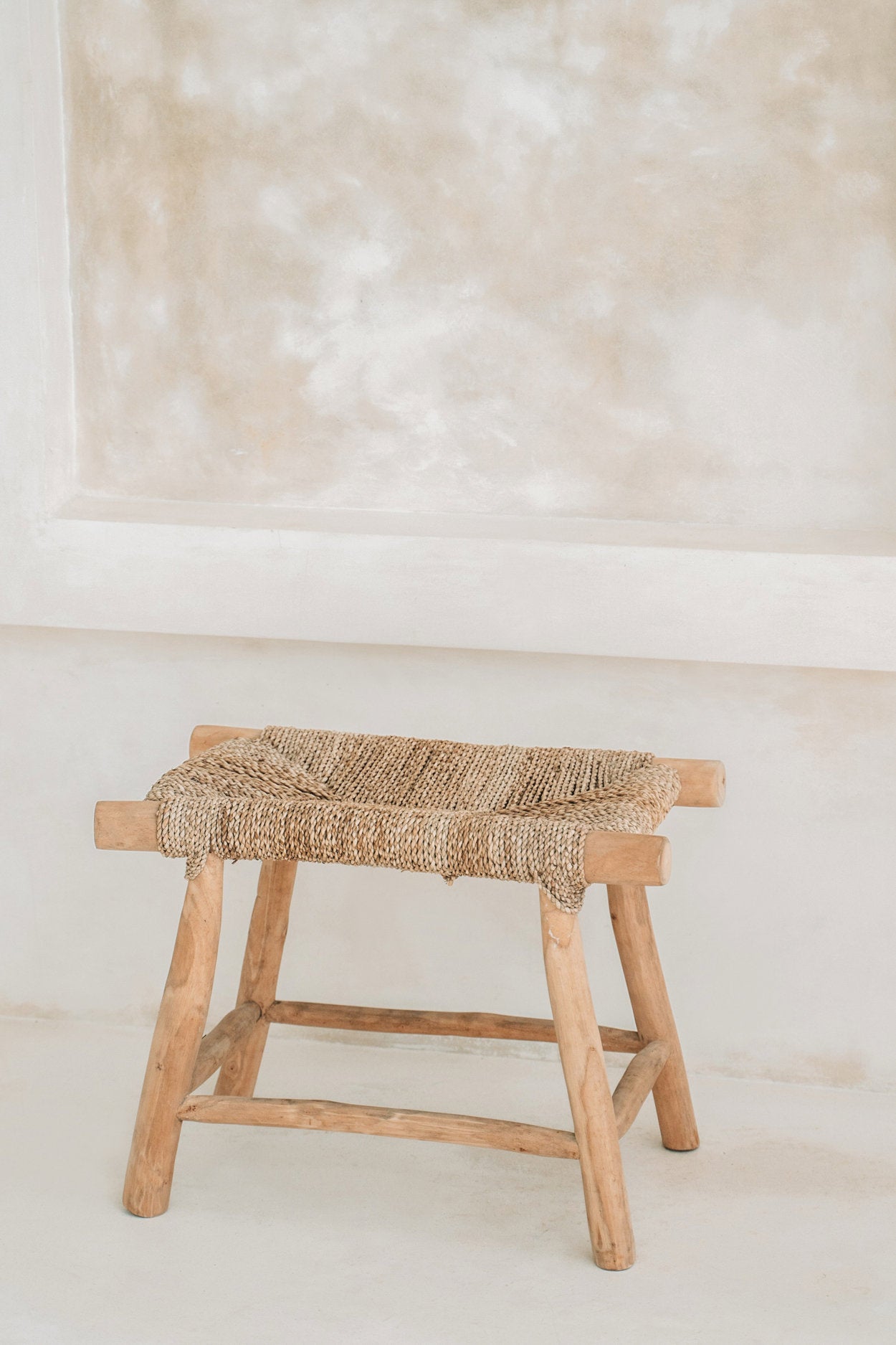 The Porto Seagrass Stool - Natural - M