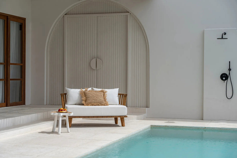 The Raffia Cushion Cover Square - Natural - 60x60