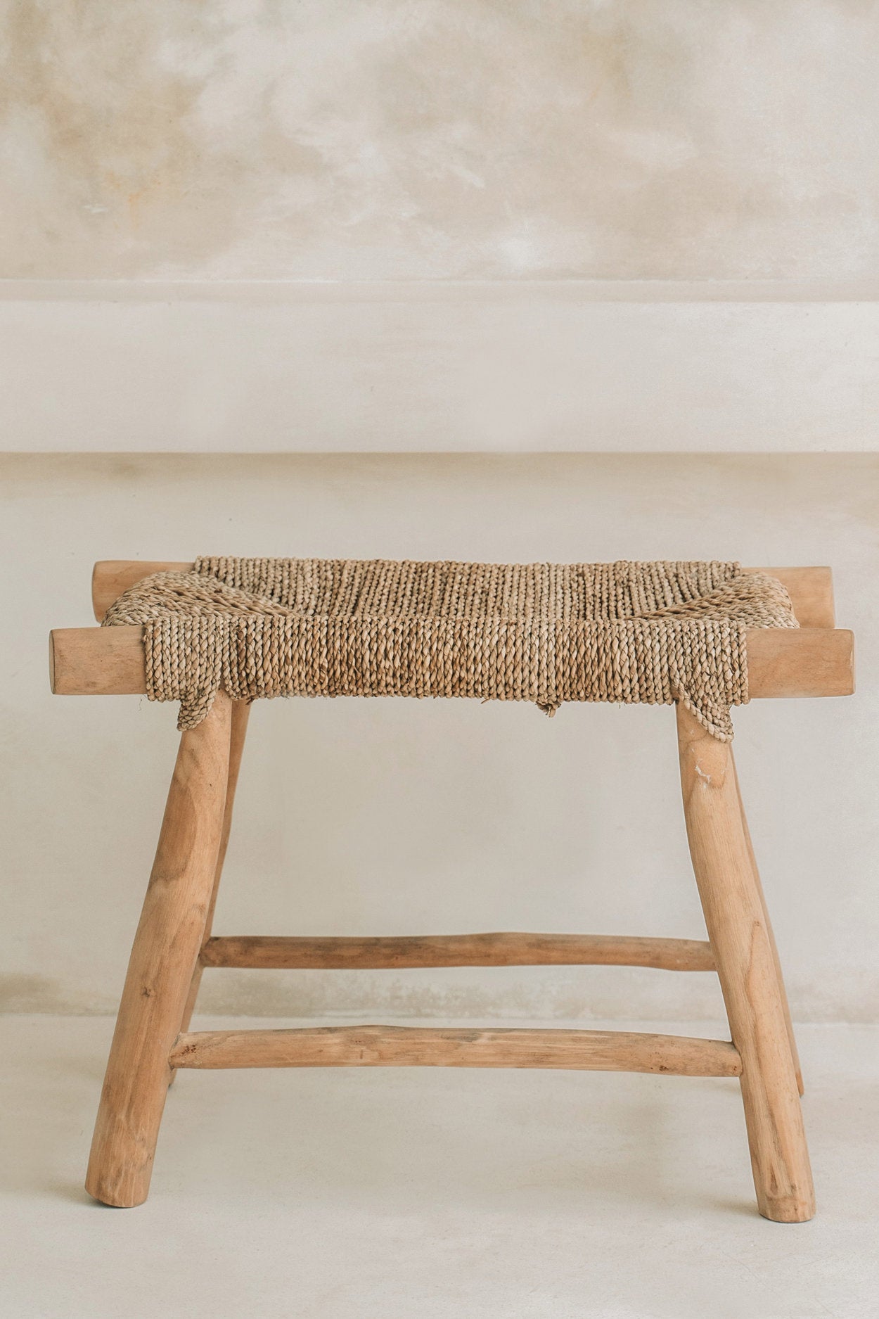 The Porto Seagrass Stool - Natural - M