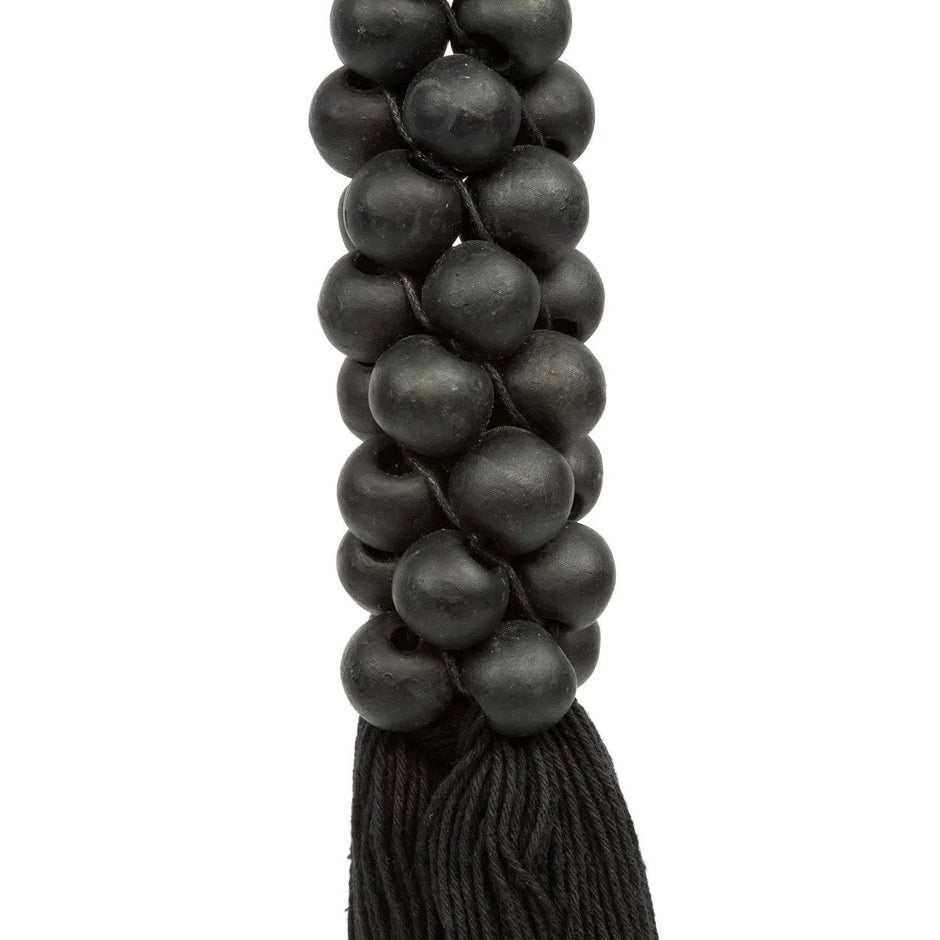 The Wooden Beads with Cotton Tassel - Black