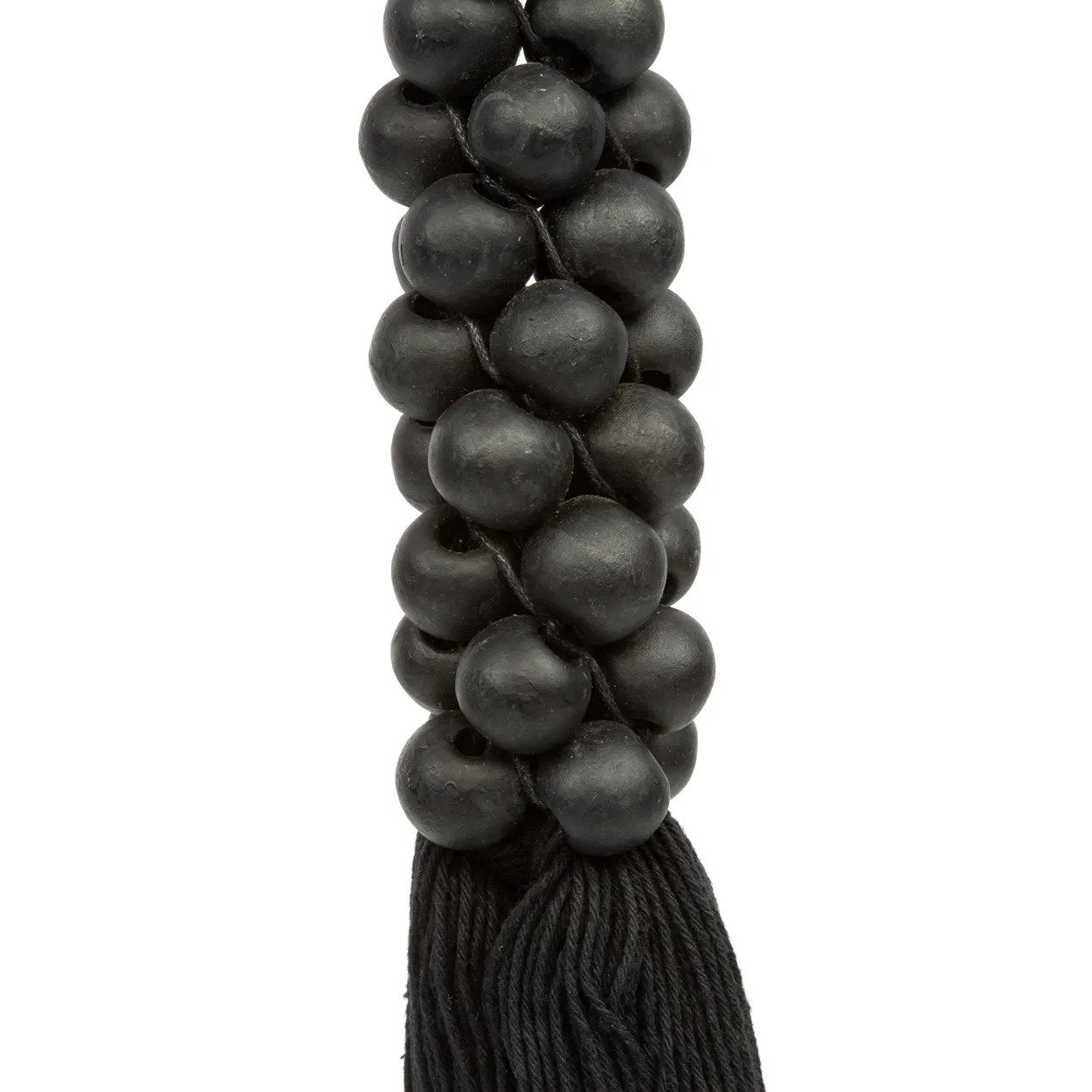 The Wooden Beads with Cotton Tassel - Black