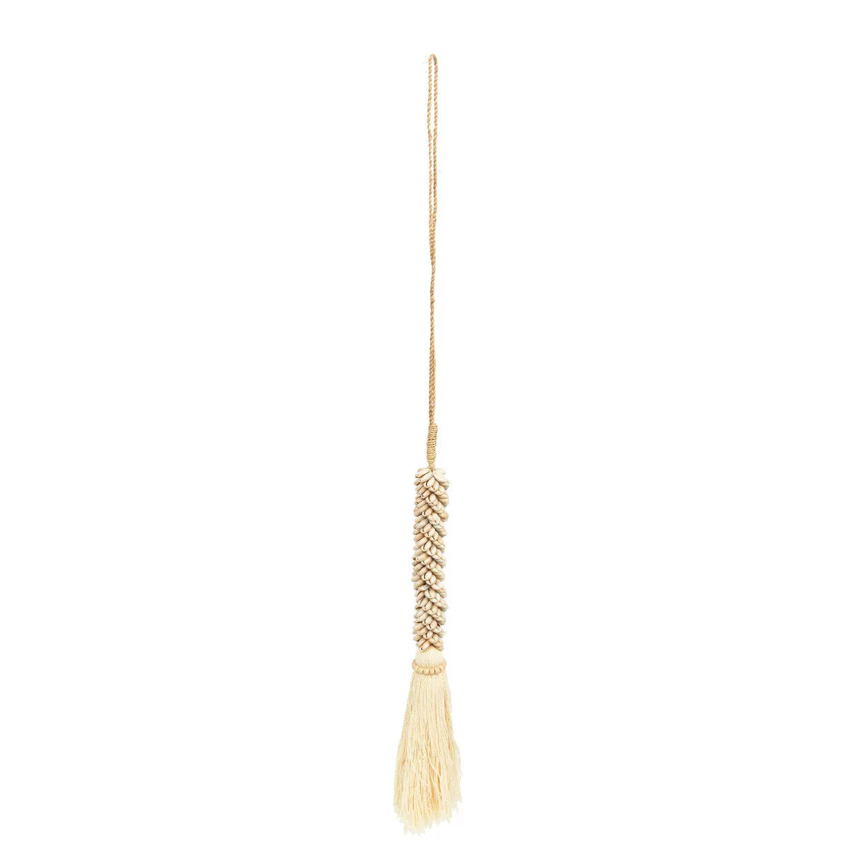 The Cowrie & Cotton Tassel - Natural