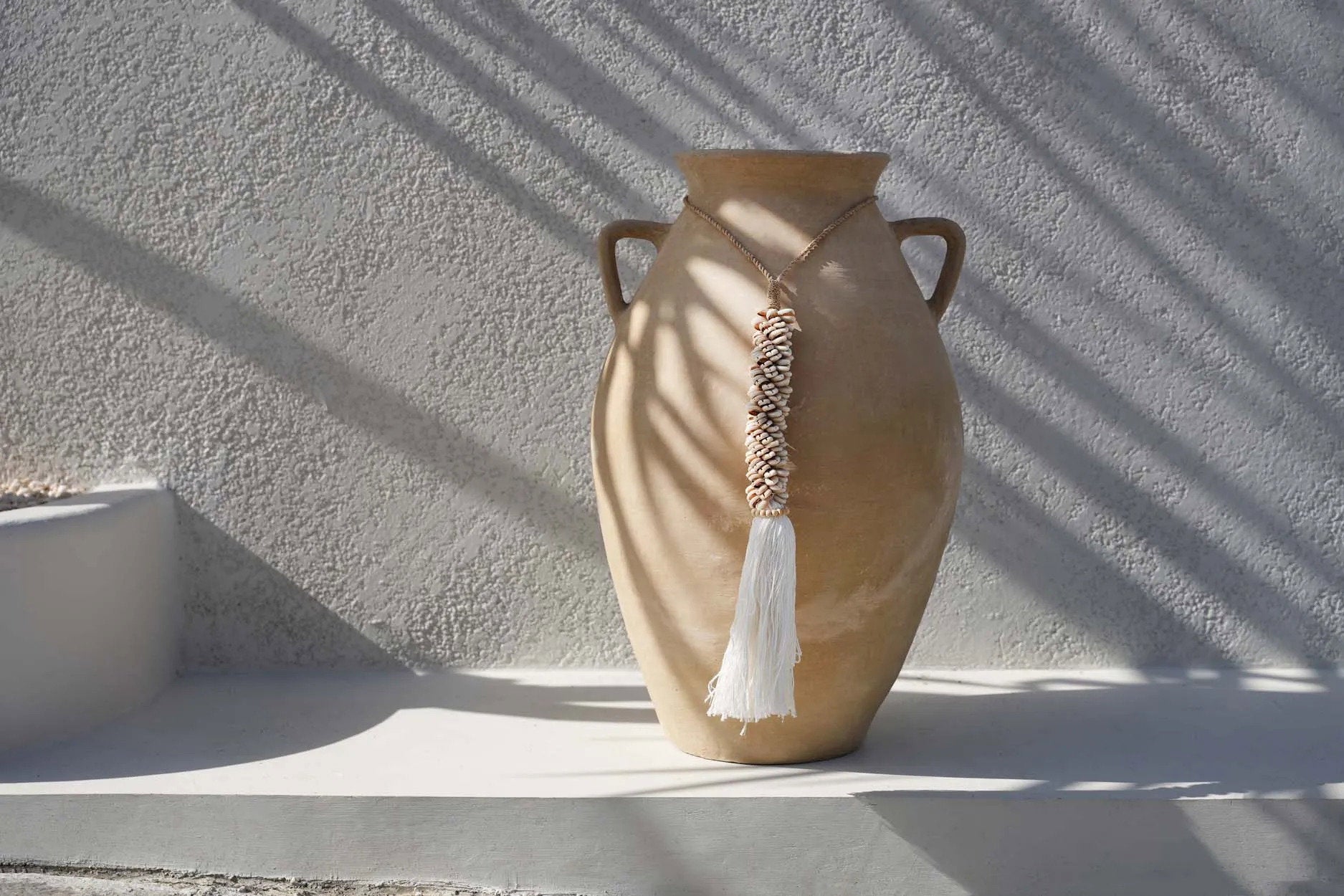 The Cowrie & Cotton Tassel - Natural