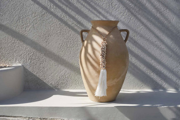 The Cowrie & Cotton Tassel - Natural
