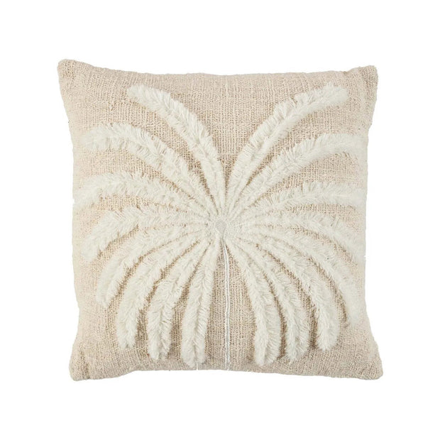 The Isla Palm Cushion Cover - Natural White