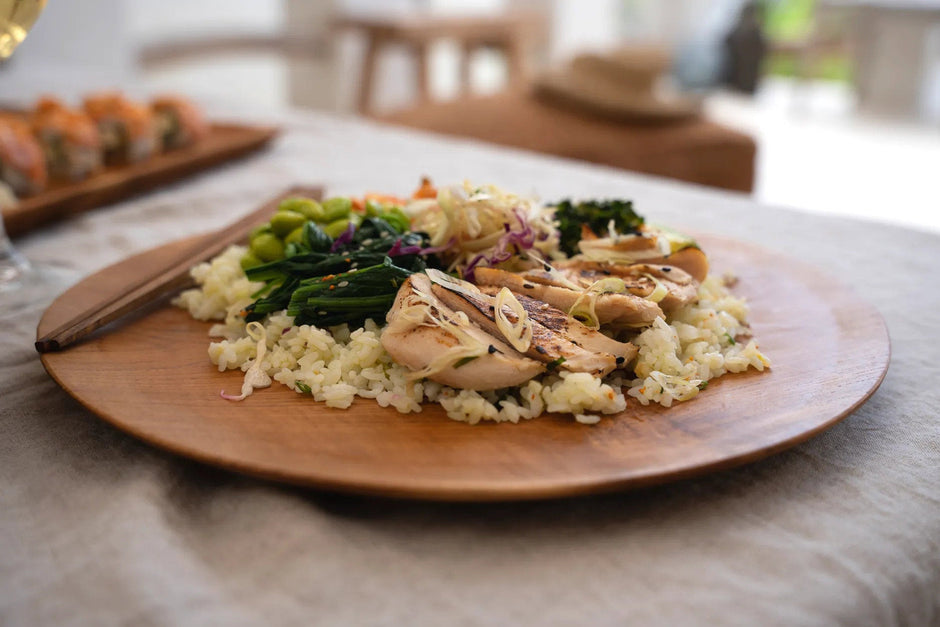 The Teak Root Round Plate - M