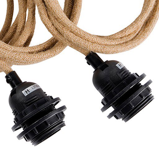 Fitting Lamps Ceiling - Natural Black - 3 Fittings