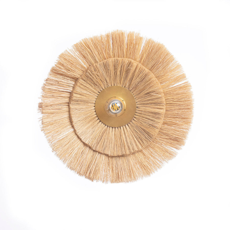 De Double Trouble Muurlamp - Naturel Goud - M