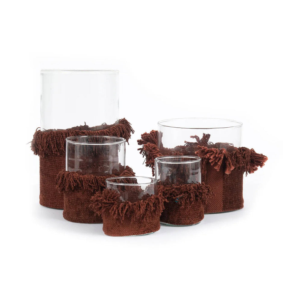 The Oh My Gee Candle Holder - Burgundy Velvet - L