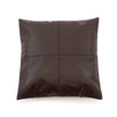 The Four Panel Leather Cushion Cover - Choco - 40x40