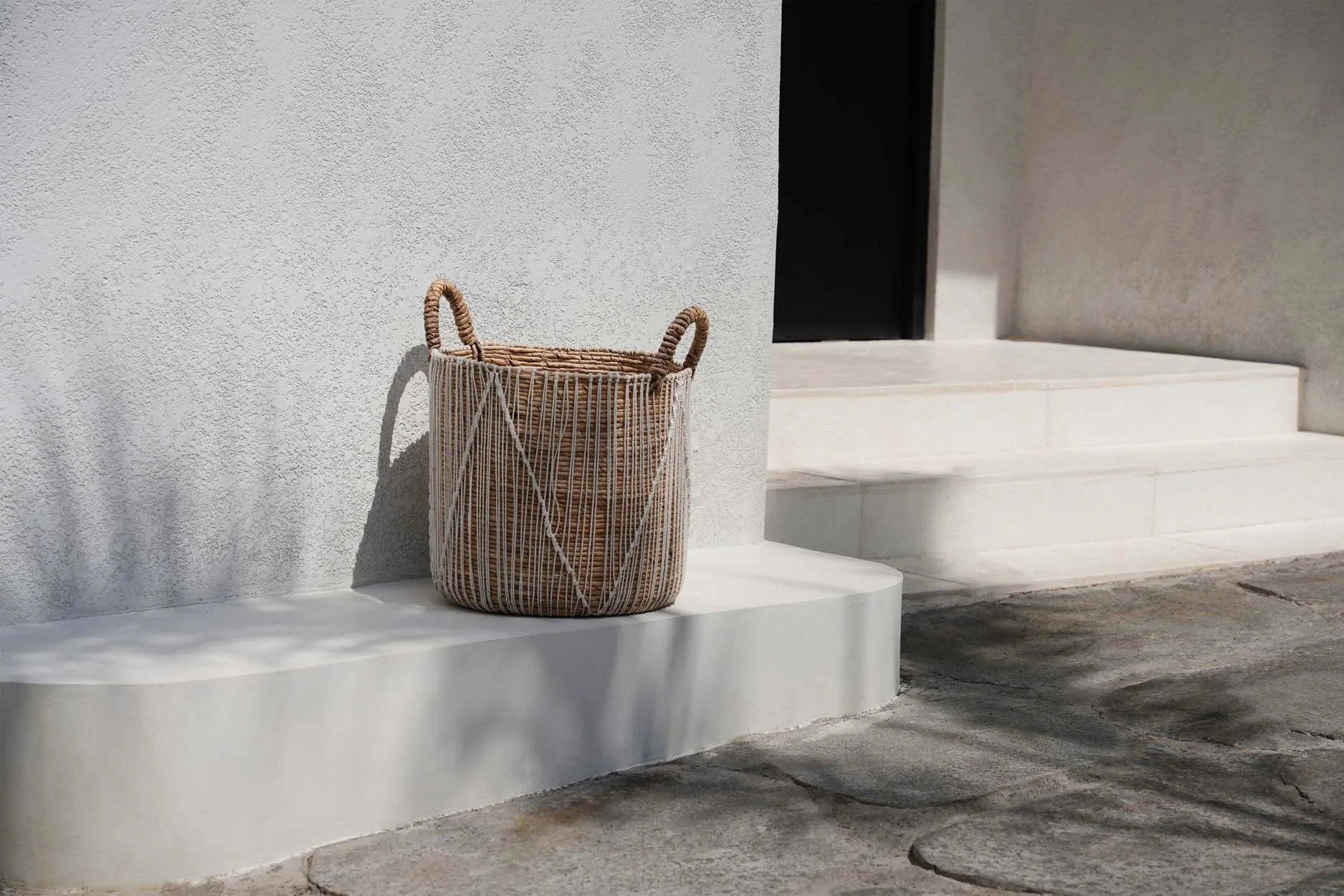 The Straight Stitched Macrame Basket - M