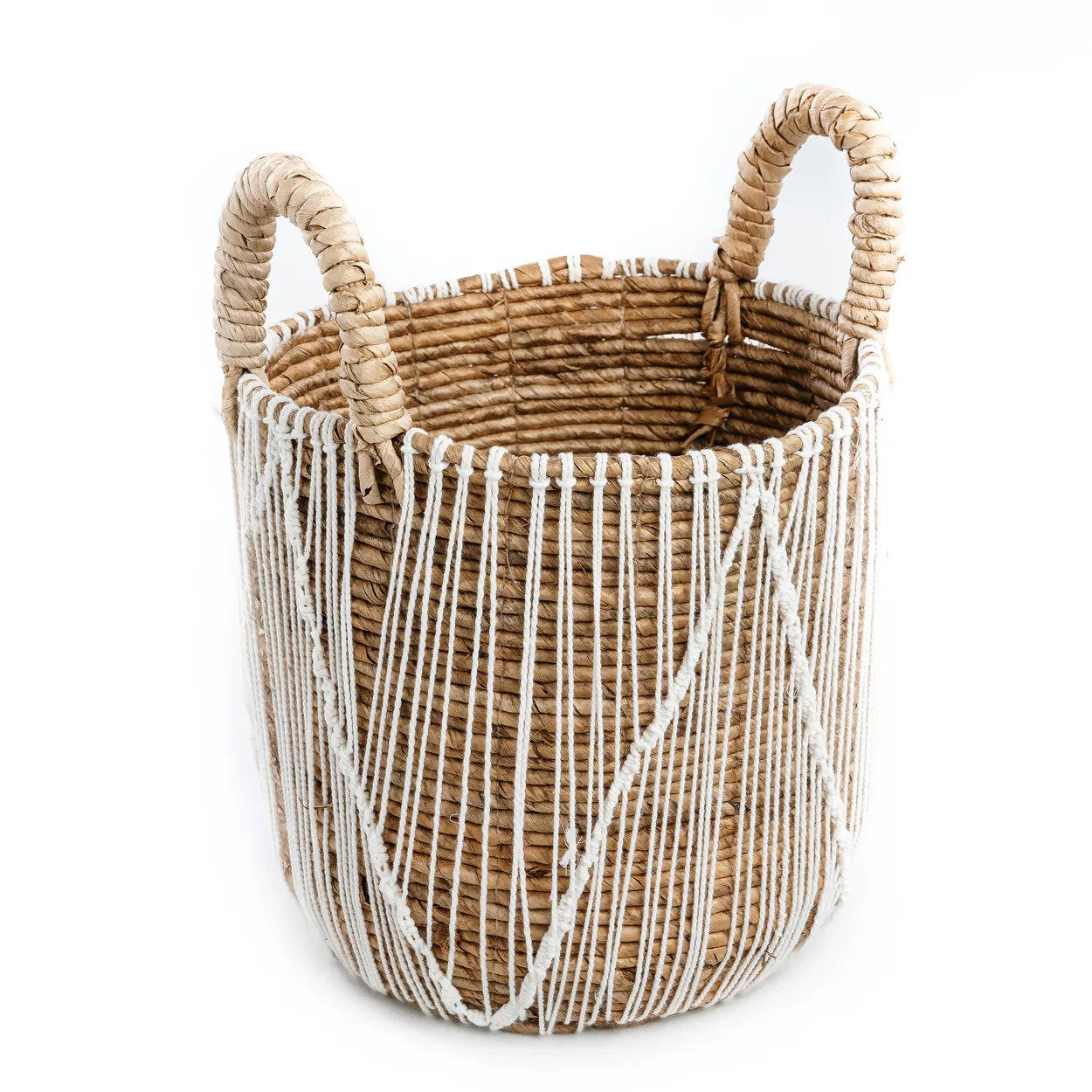 The Straight Stitched Macrame Basket - M